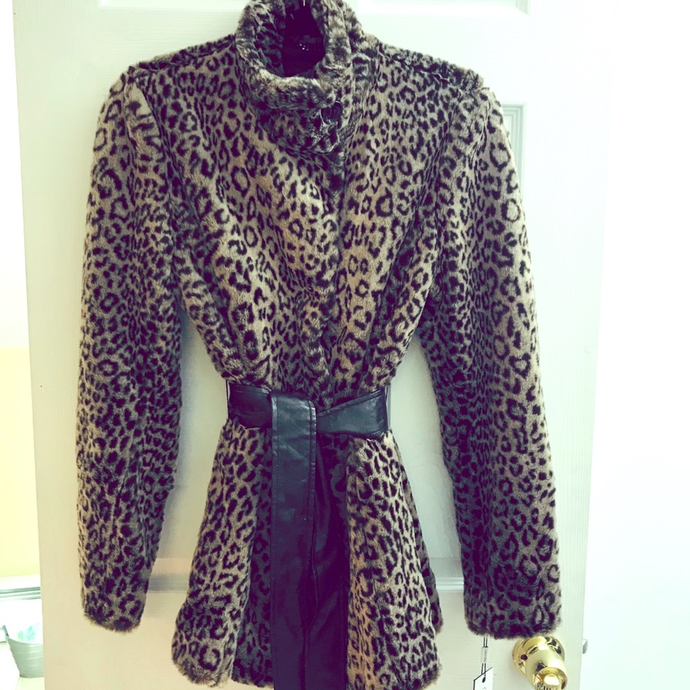 Calvin Klein animal prints coat